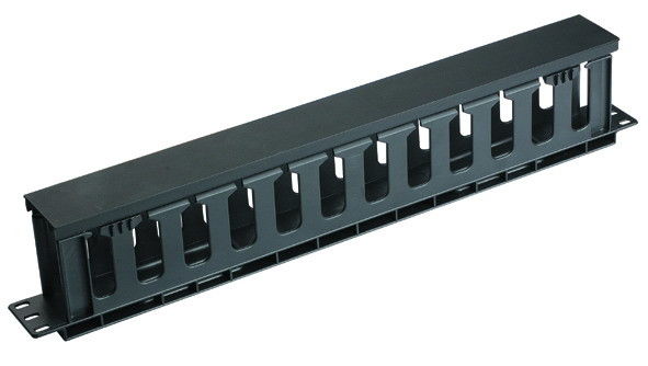 19 นิ้ว 1u Network Cable Management Rack Mount การหนา AMP ประเภทที่มีกล่องโลหะ YH4037