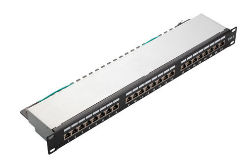หมุนรถไฟฟ้าภายในประเทศ แพทช์แพนล / 24 Port Rj45 แพทช์แพนลเรียบและยืดหยุ่นดึง YH4007