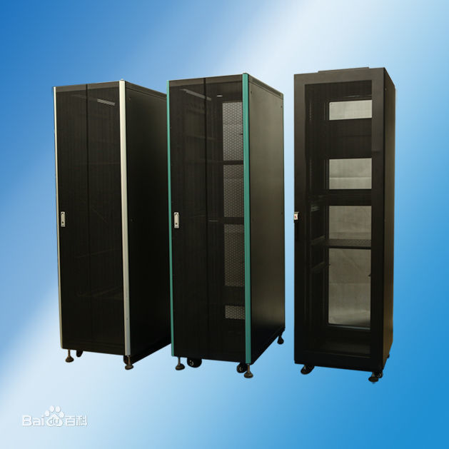 สีดํา Rack Enclosure Server Cabinet / Computer Racks และ Cabinets YH2001
