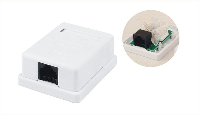 แจ็ค Keystone สำหรับติดตั้งบนผนังแบบ RJ45 สำหรับติดตั้งบนพื้นผิวช่องเดียว YH7015